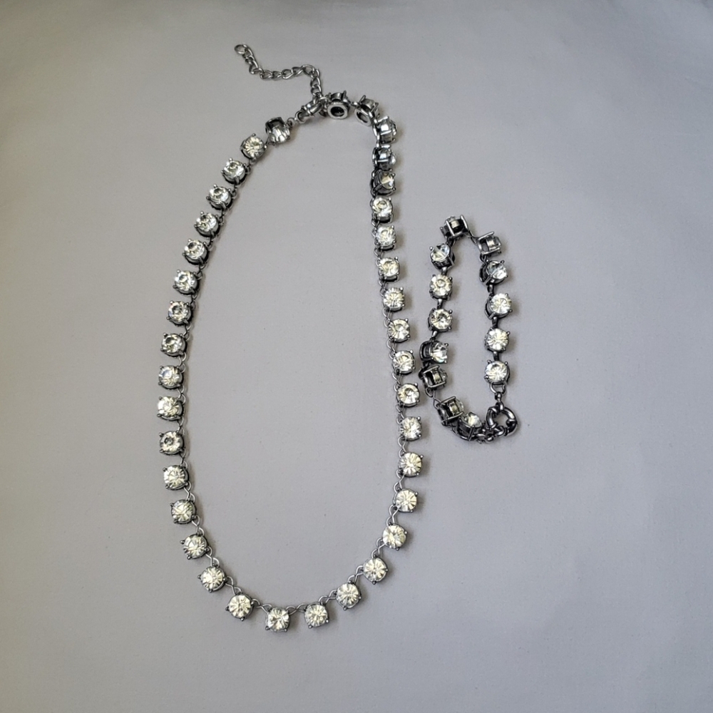 BaubleBar statement necklace and bracelet SILVER